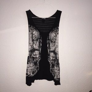 Black Skull Muscle Tank Goth / Punk / Grunge